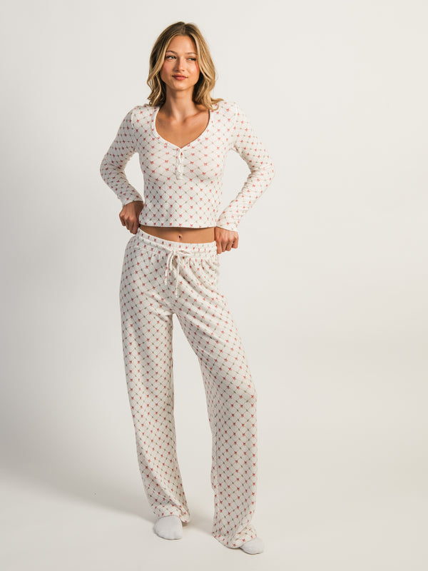 HARLOW HOLLY DITSY PANT - WHITE