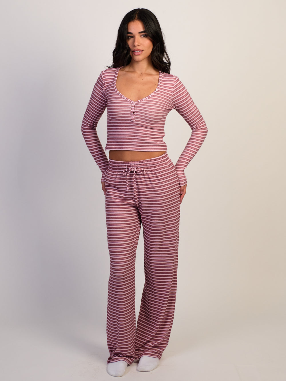 HARLOW HOLLY PANT - BURGUNDY