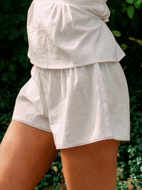 HARLOW POSIE SHORT - WHITE