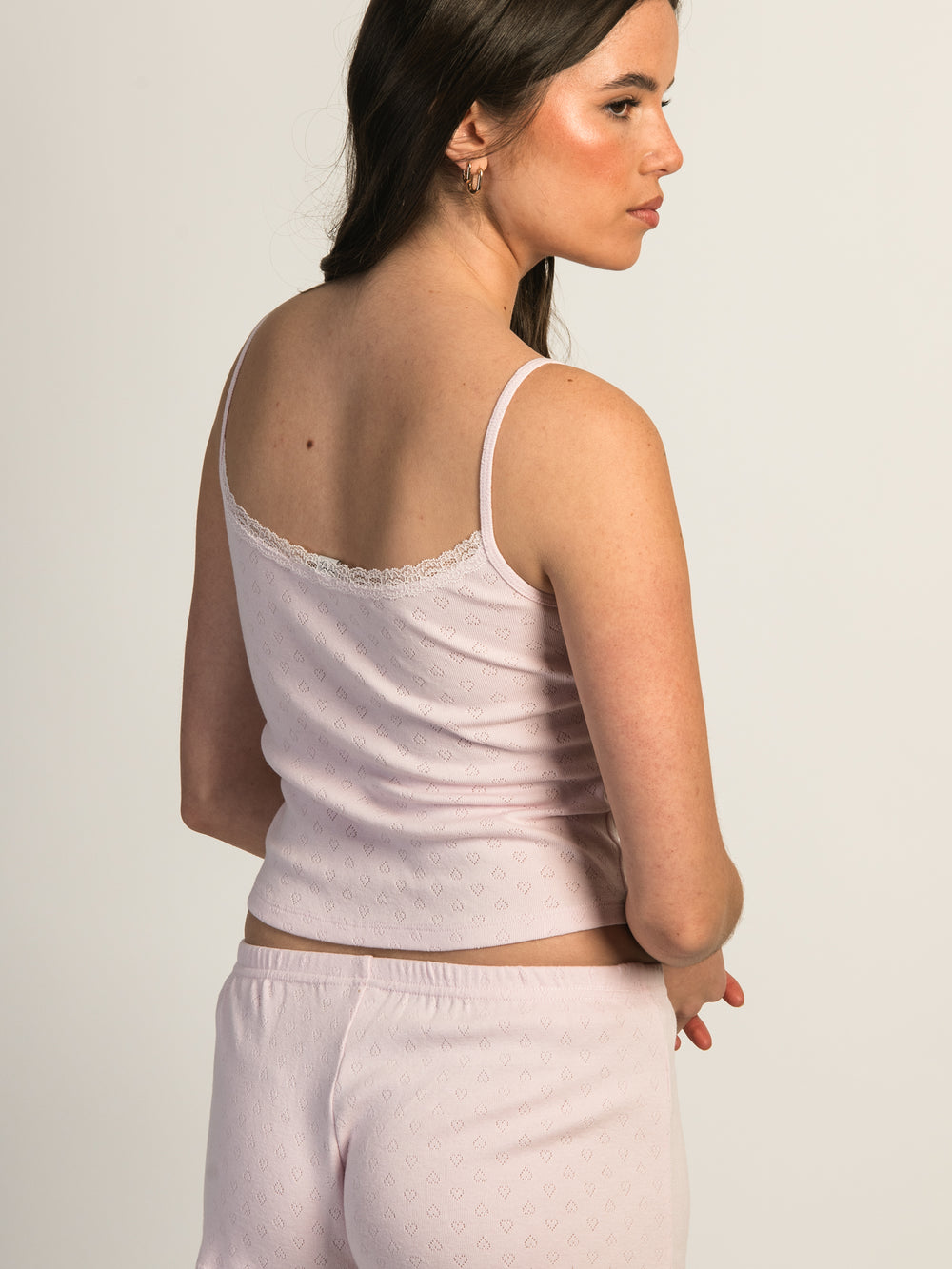 HARLOW MALLORY HEART TANK TOP - BABY PINK