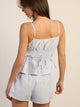 HARLOW POSIE TOP - PINSTRIPE HARLOW - Boathouse USA