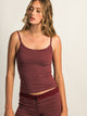 HARLOW BRIAR STRIPE TANK TOP - BURGUNDY HARLOW - Boathouse USA