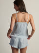 HARLOW BELLA SATIN TANK - BLUE HARLOW - Boathouse USA