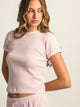HARLOW ALLIE WAFFLE TEE - LIGHT PINK HARLOW - Boathouse USA