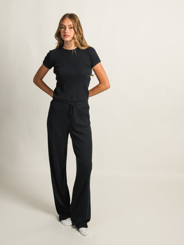 HARLOW ALLIE WAFFLE TEE - NAVY