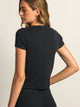 HARLOW ALLIE WAFFLE TEE - NAVY HARLOW - Boathouse USA