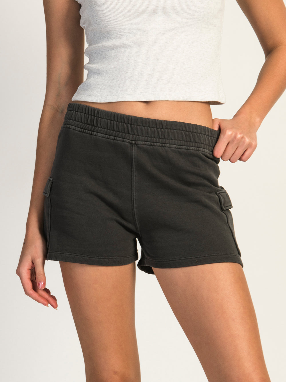 HARLOW HEIDI FLEECE SHORT - CHARCOAL