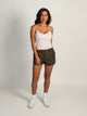 HARLOW LOW RISE CARGO SHORT - ARMY GREEN