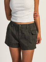 HARLOW LOW RISE CARGO SHORT - CHARCOAL