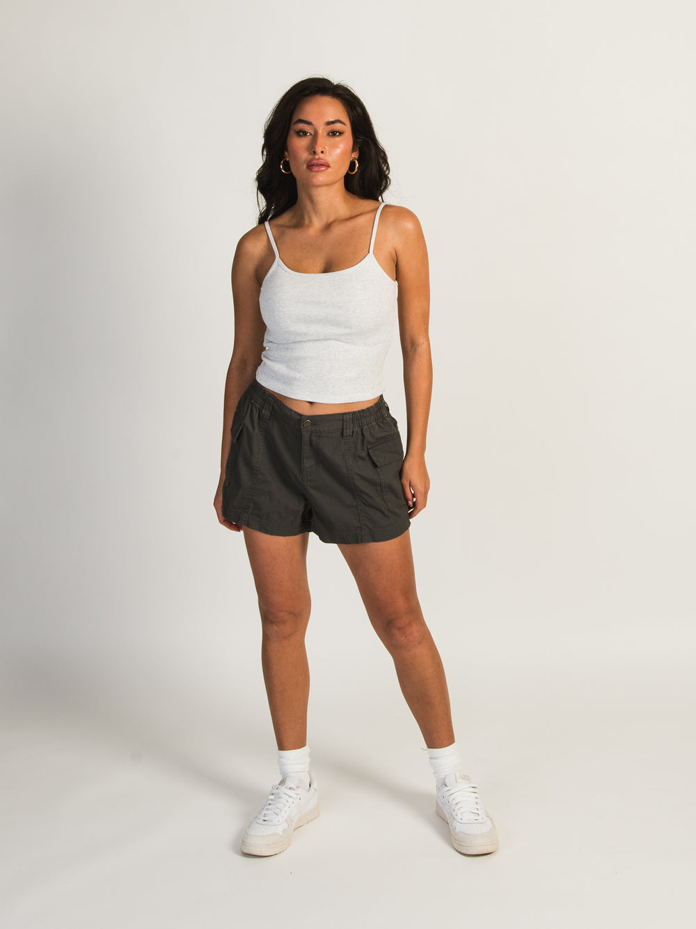 HARLOW LOW RISE CARGO SHORT - CHARCOAL