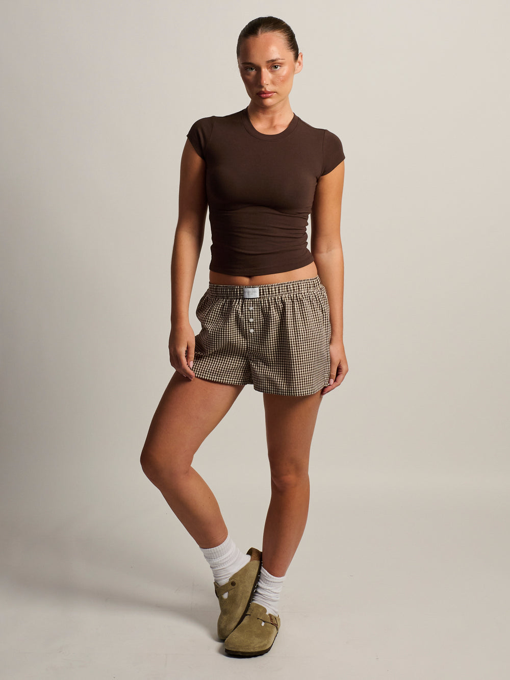 HARLOW TAYLOR BOXER SHORT -BROWN