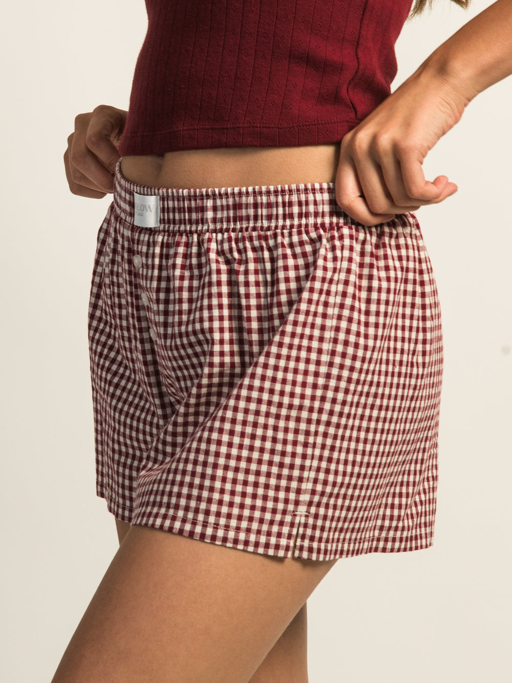 HARLOW TAYLOR BOXER SHORT - BURGUNDY