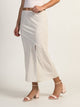 HARLOW MIDI SLIT SKIRT - CREAM