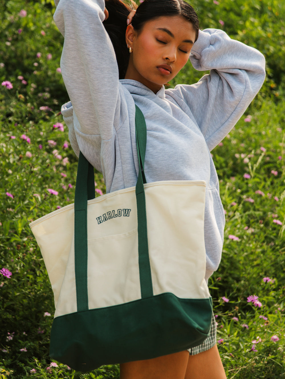 HARLOW TIA TOTE BAG - GREEN