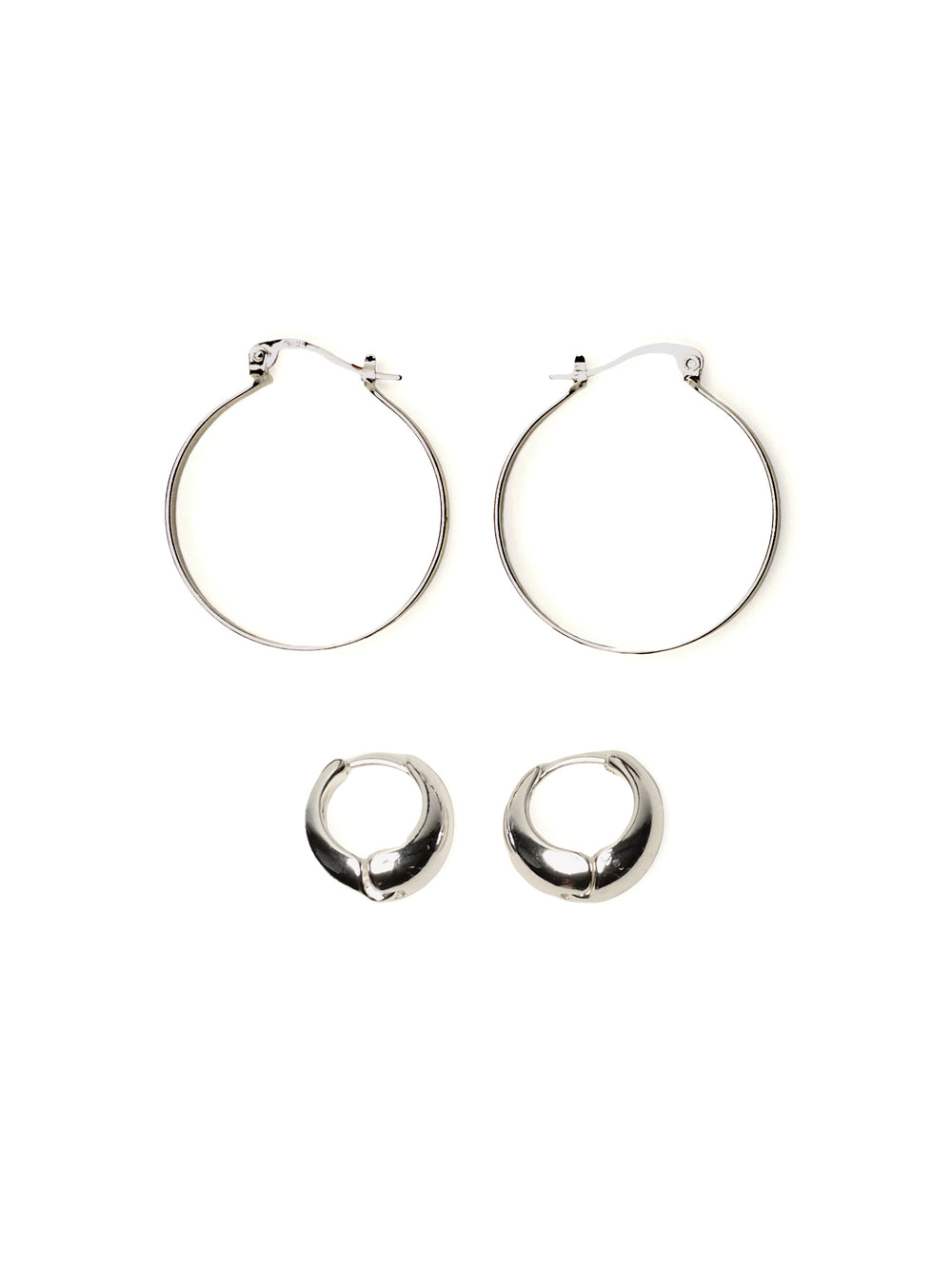 HARLOW LANA HOOPS - SILVER