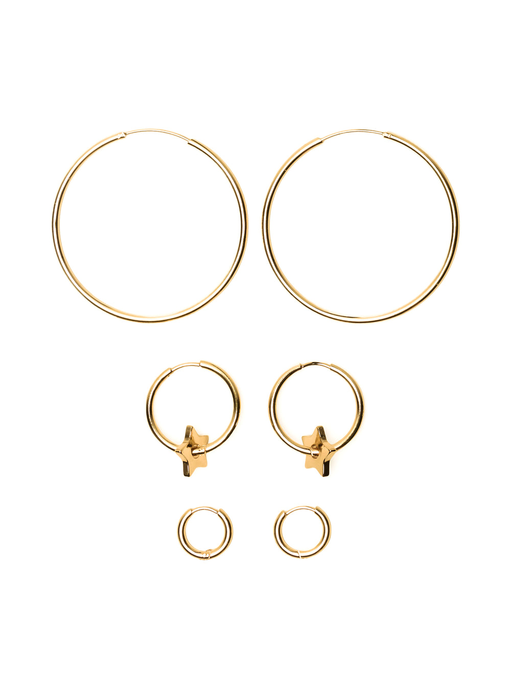 HARLOW MIMI HOOPS - GOLD
