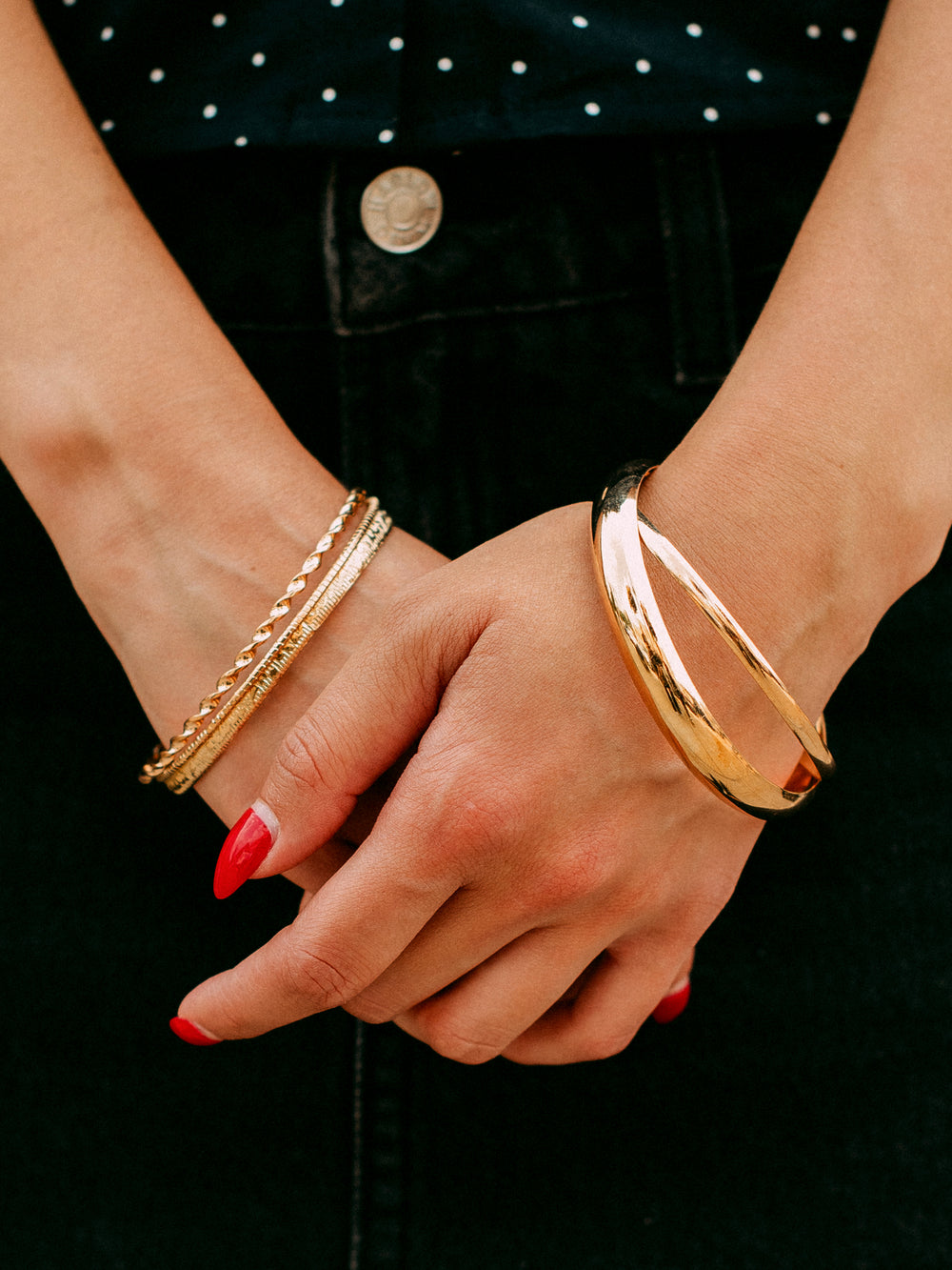 HARLOW BIANCA BANGLES - GOLD