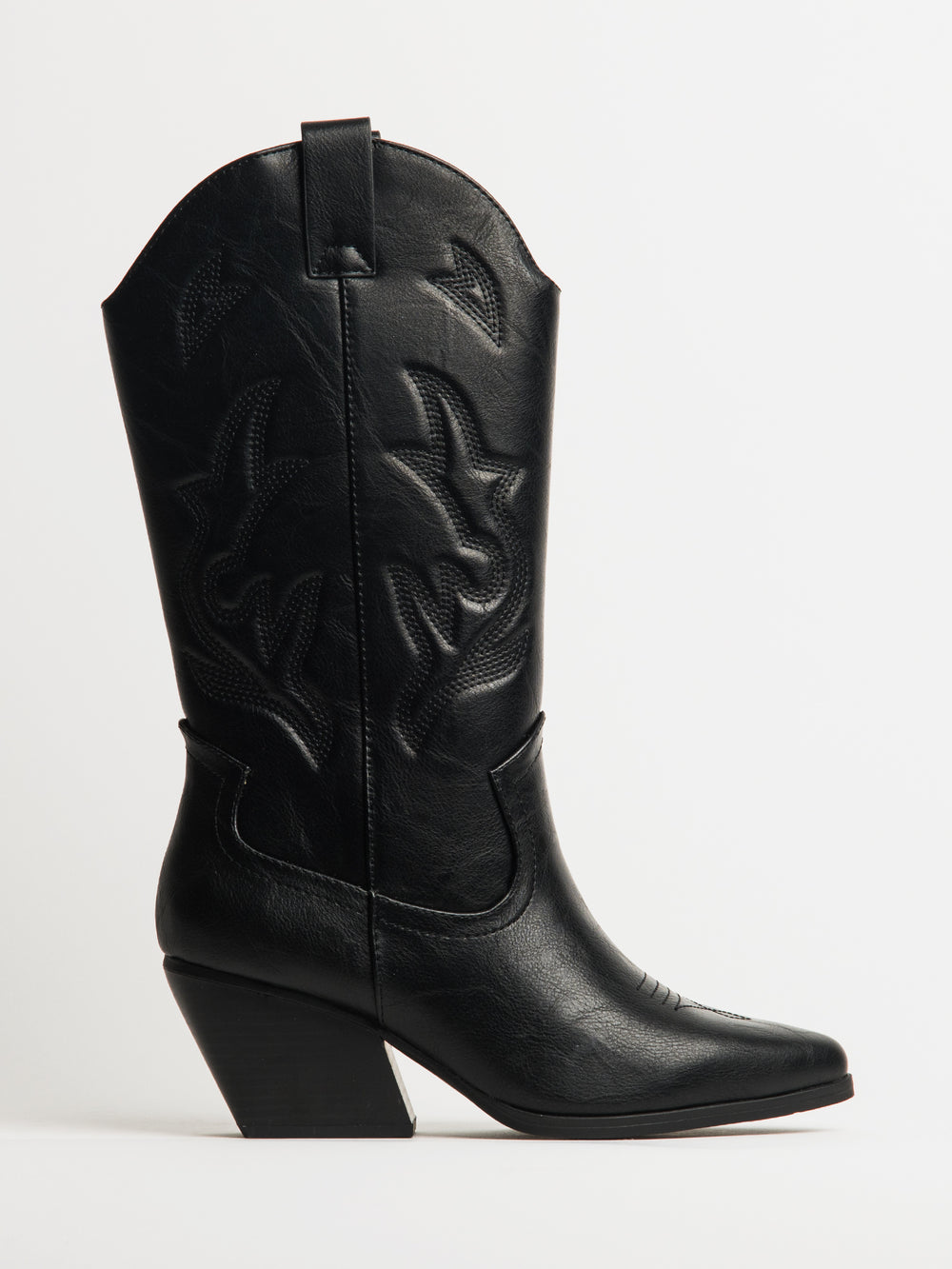 WOMENS HARLOW STASSIE COWBOY BOOTS - BLACK