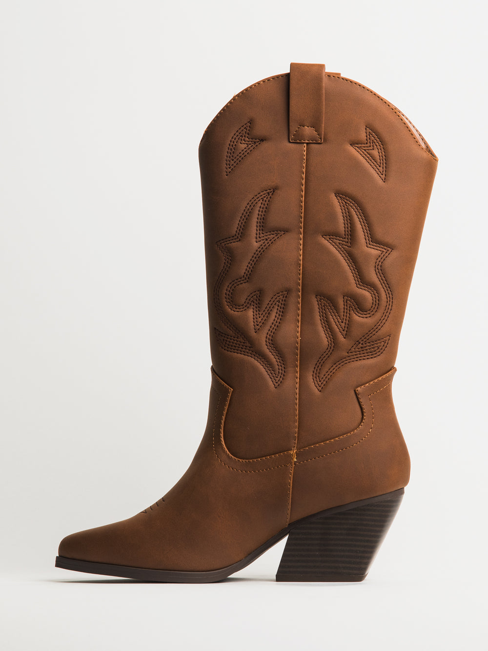 WOMENS HARLOW STASSIE COWBOY BOOTS - BROWN