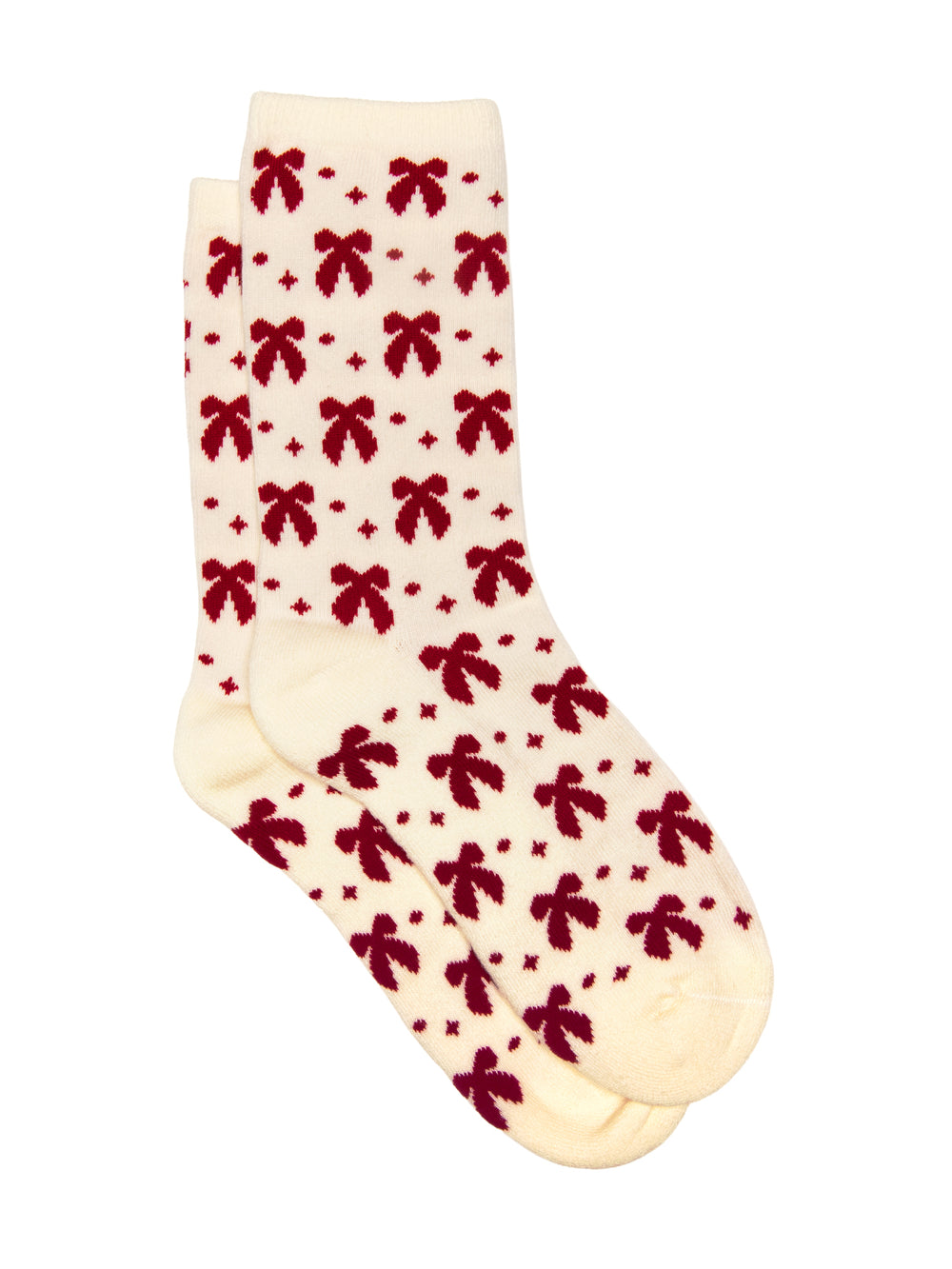 HARLOW BOW PRINT SOCK - CREAM