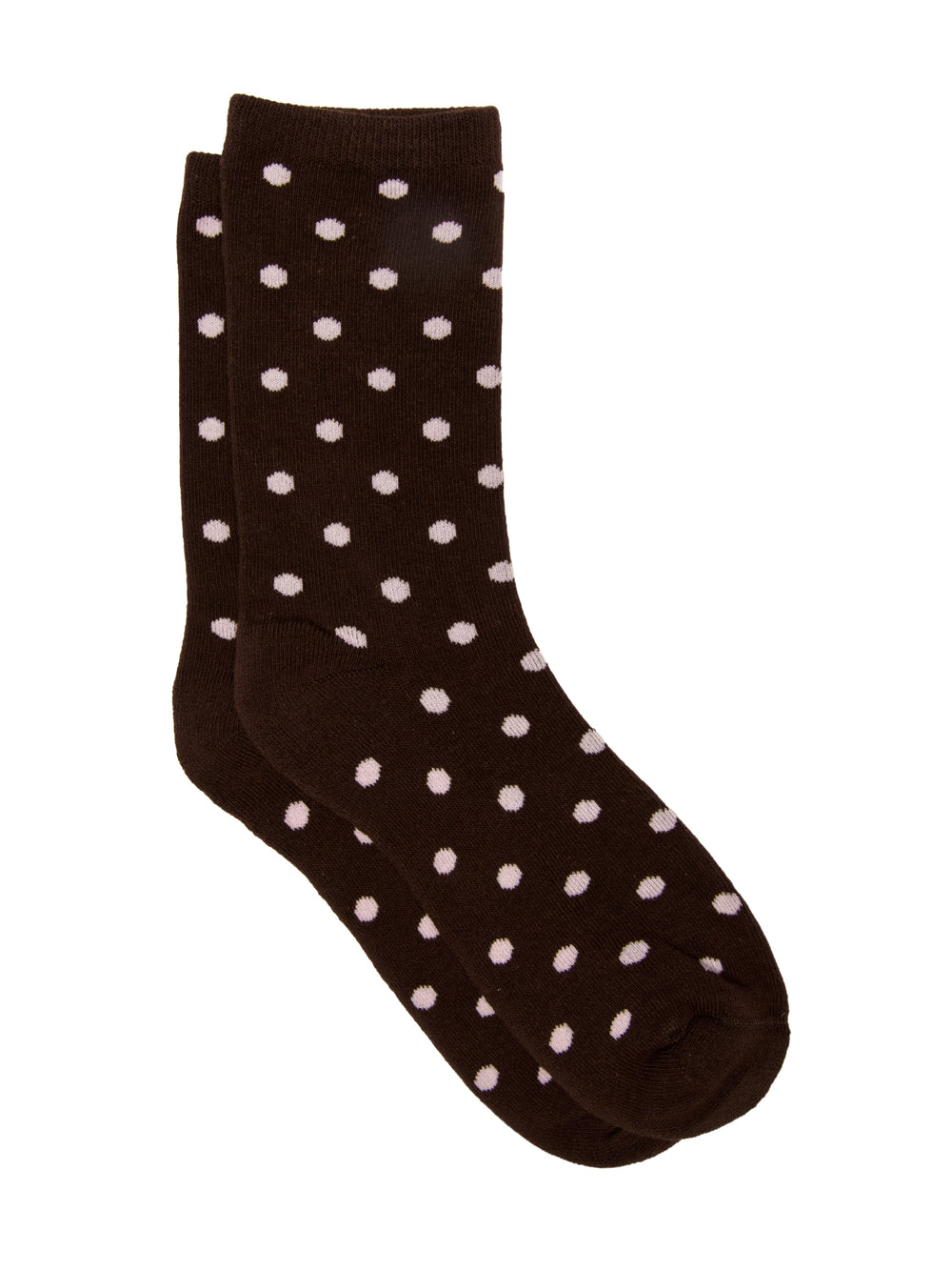HARLOW POLKA DOT PRINT SOCK - CHOCOLATE