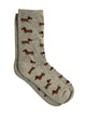 HARLOW WIENER DOG PRINT SOCK - HEATHER GREY HARLOW - Boathouse USA