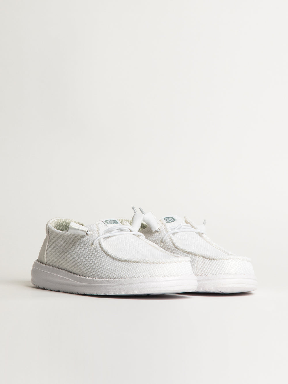 WOMENS HEYDUDE WENDY STRETCH SOX SNEAKER - WHITE