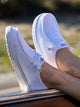 WOMENS HEYDUDE WENDY STRETCH SOX SNEAKER - WHITE HEYDUDE - Boathouse USA