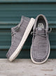 MENS HEYDUDE WALLY STRETCH SOX SLIP-ON - GREY