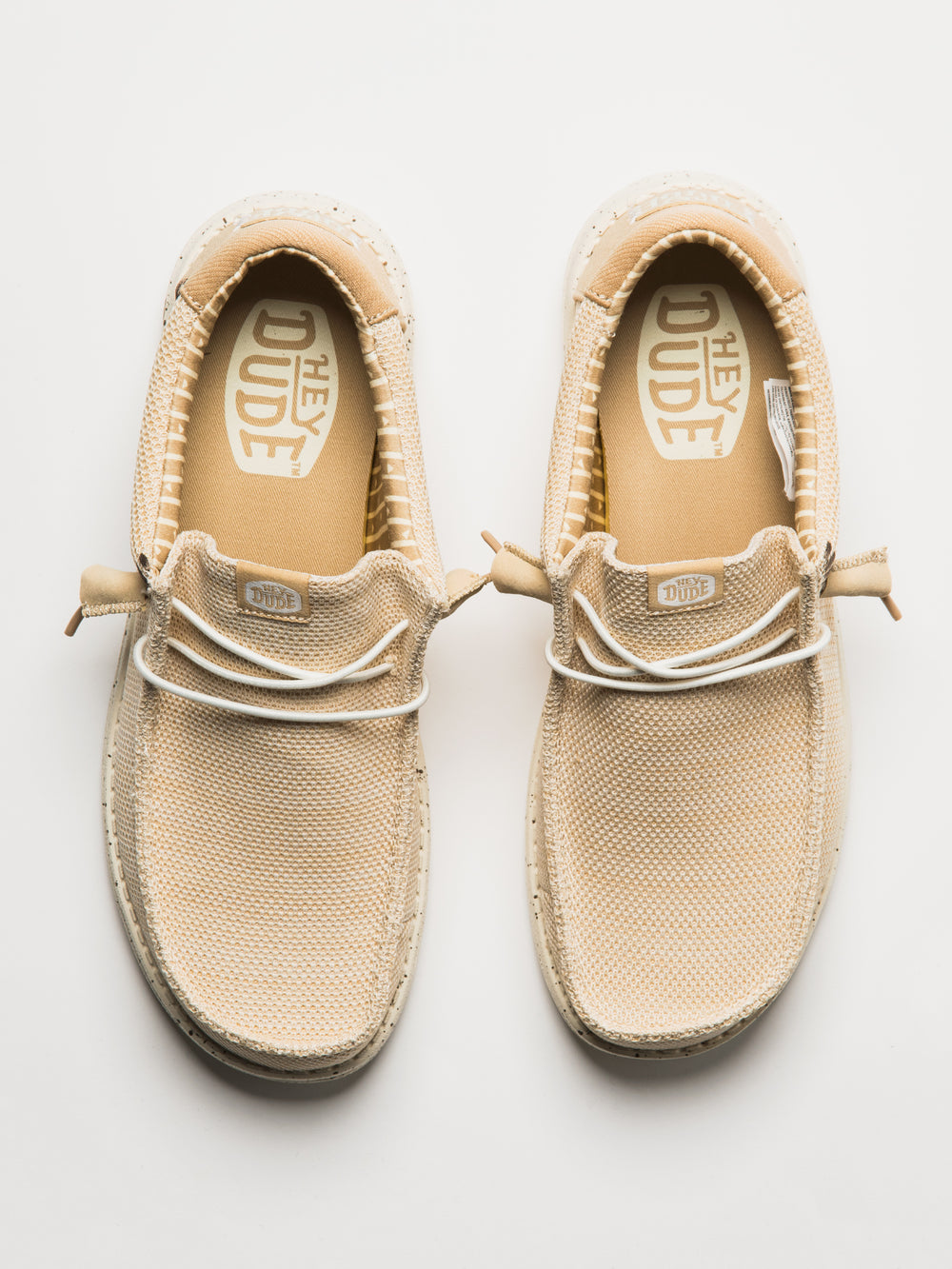 MENS HEYDUDE WALLY STRETCH SOX SLIP-ON - IRISH CREME