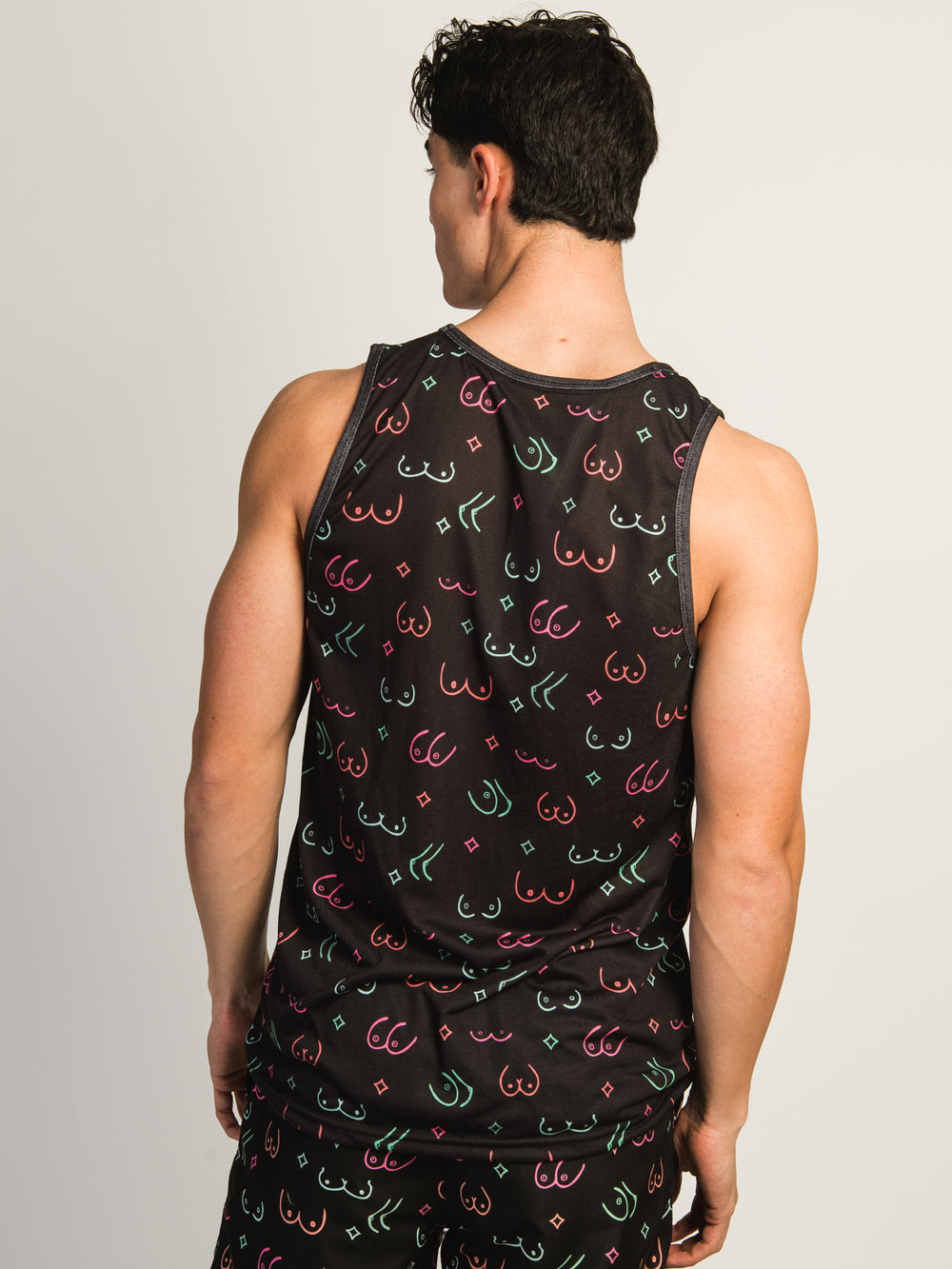 ISLAND HAZE BOOBIES AOP TANK - BLACK