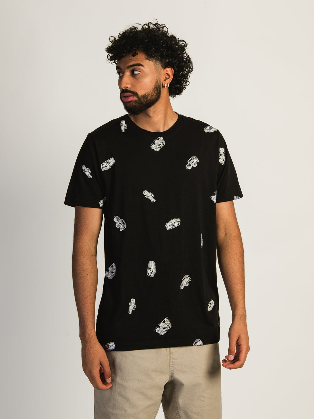 KOLBY DAVID ALL-OVER PRINT TEE - BLACK