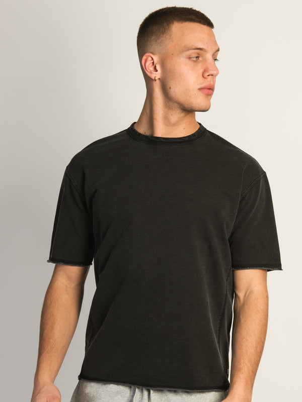 KOLBY OVERSIZED FRENCH TERRY TEE - BLACK
