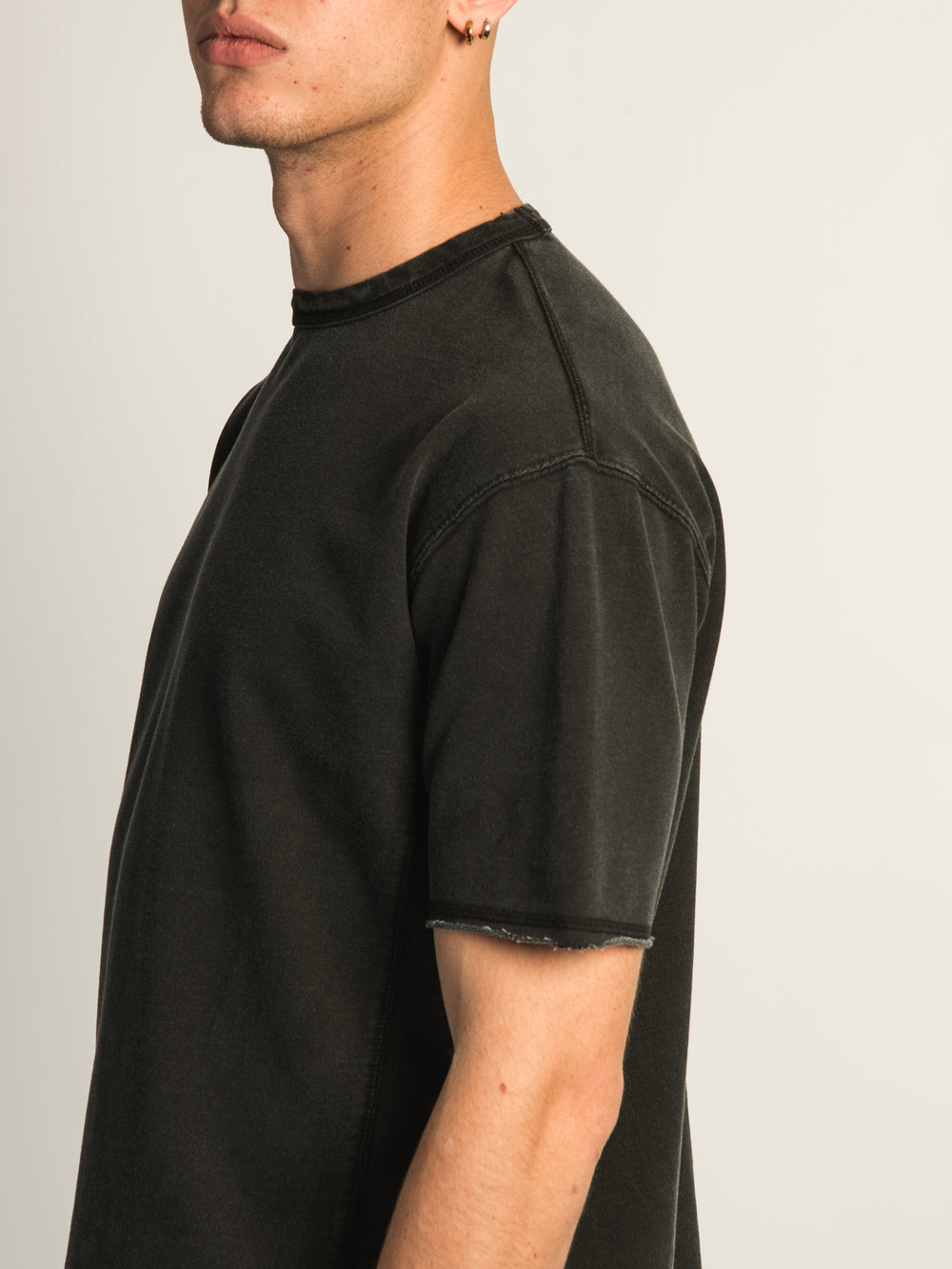 KOLBY OVERSIZED FRENCH TERRY TEE - BLACK