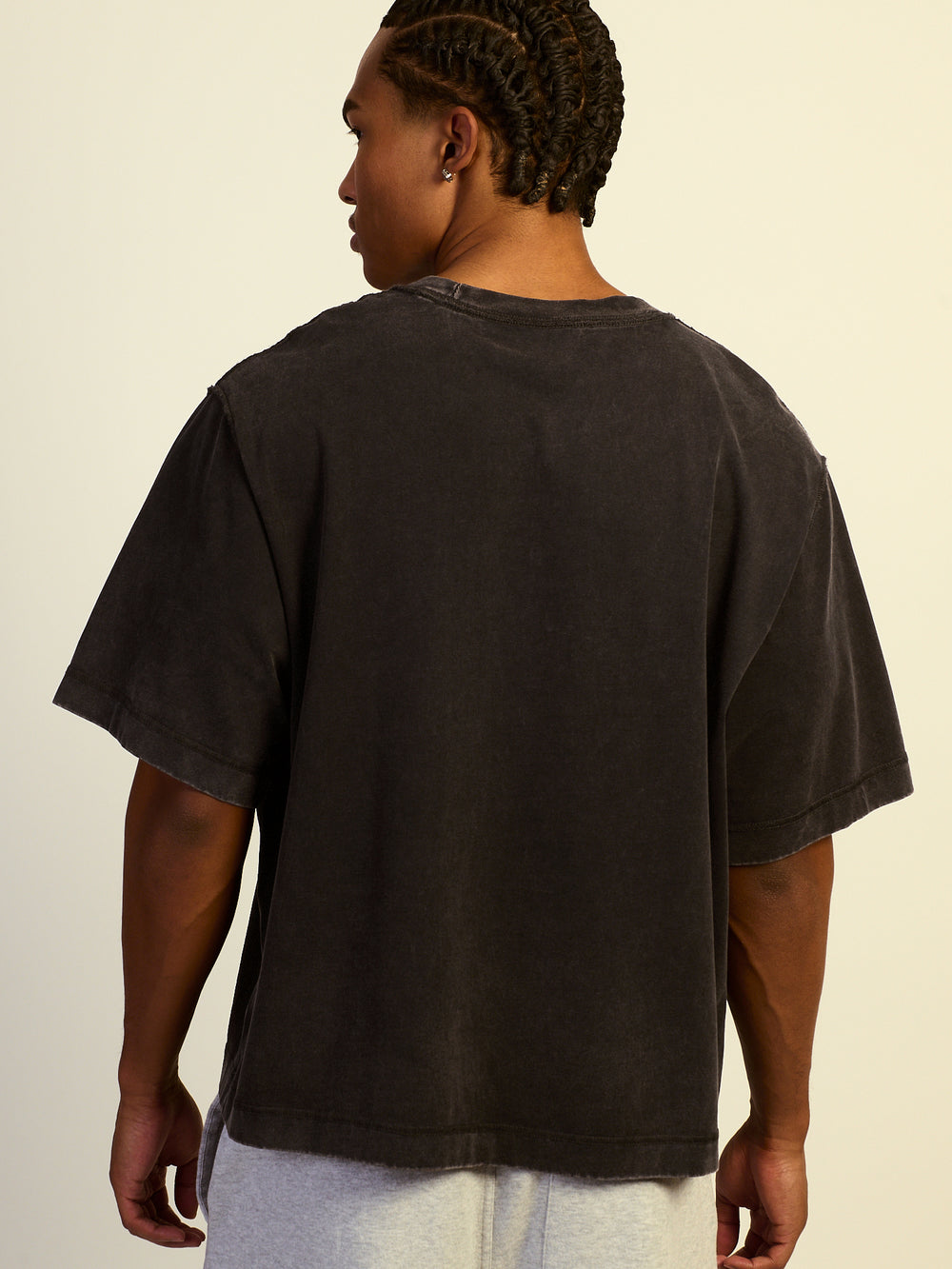 KOLBY SHORT CUT HEAVYWEIGHT TEE - BLACK