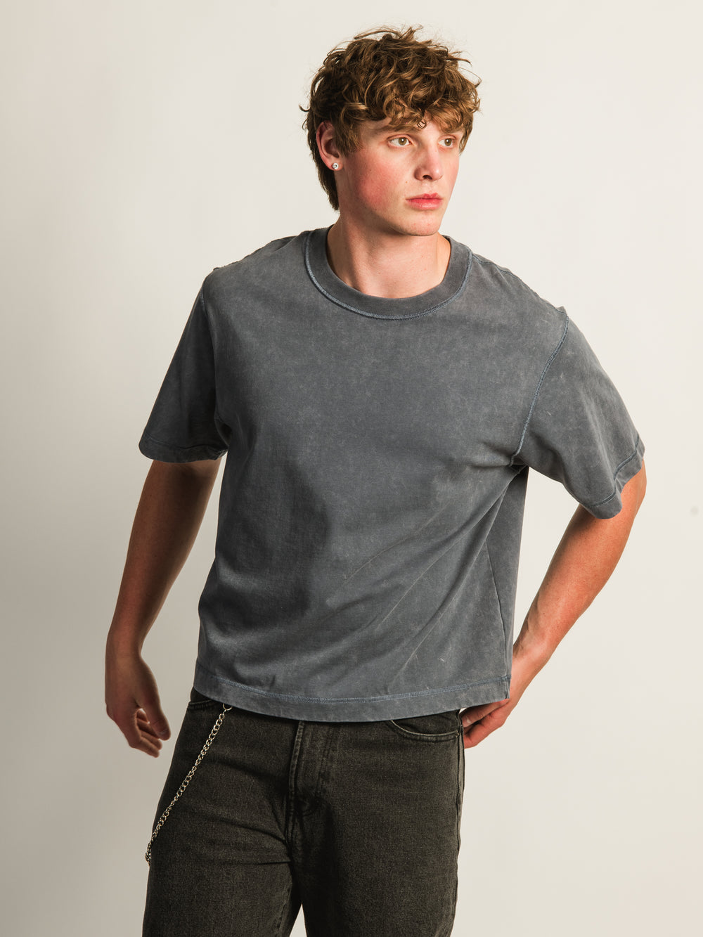 KOLBY SHORT CUT HEAVYWEIGHT TEE - BLUE