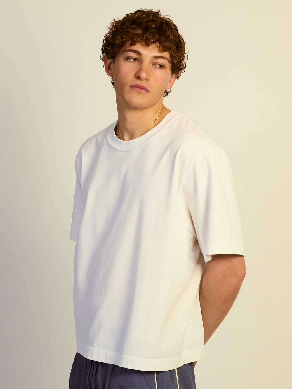 KOLBY SHORT CUT HEAVYWEIGHT TEE - WHITE