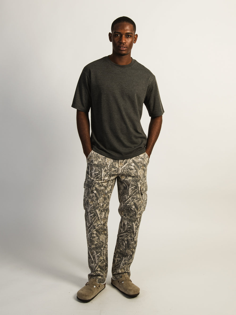 KOLBY KEEP COOL BOXY FIT TEE -CHARCOAL