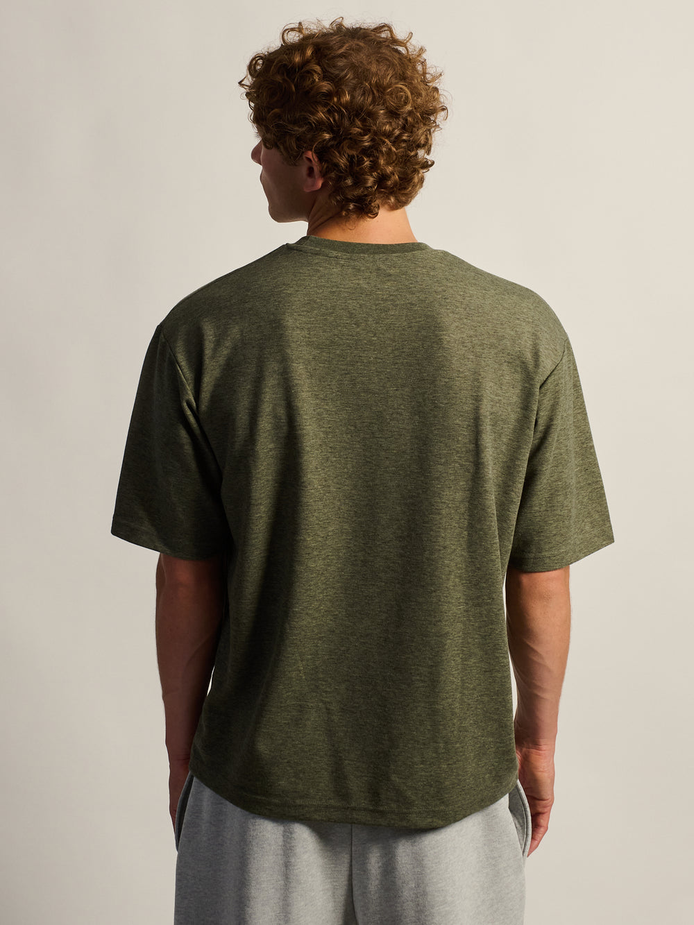 KOLBY BOXY FIT TEE - HEATHER OLIVE