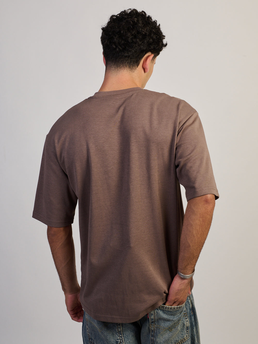 KOLBY BOXY FIT T-SHIRT - BROWN