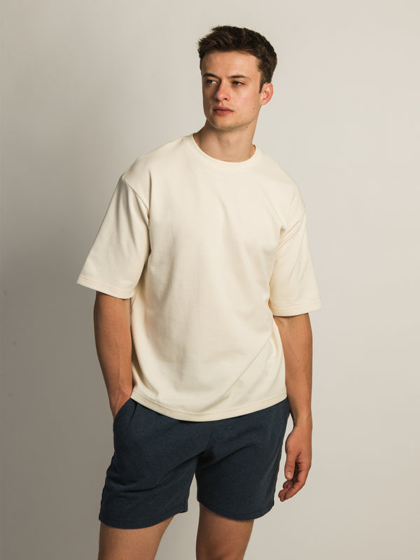KOLBY KEEP COOL BOXY FIT TEE- CREAM