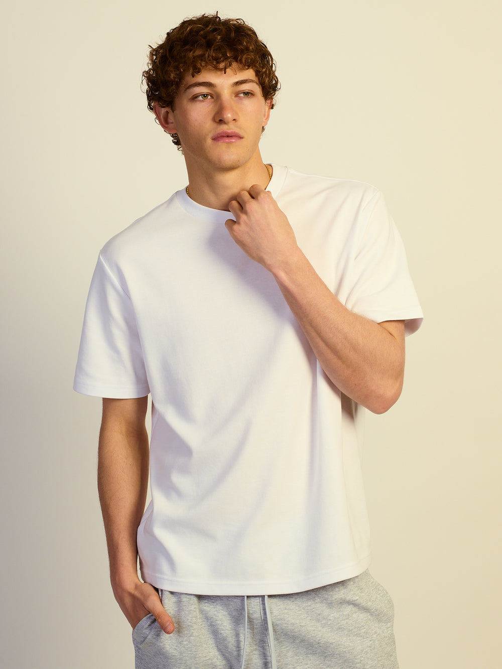 KOLBY RELAXED FIT KEEP COOL TEE - WHITE