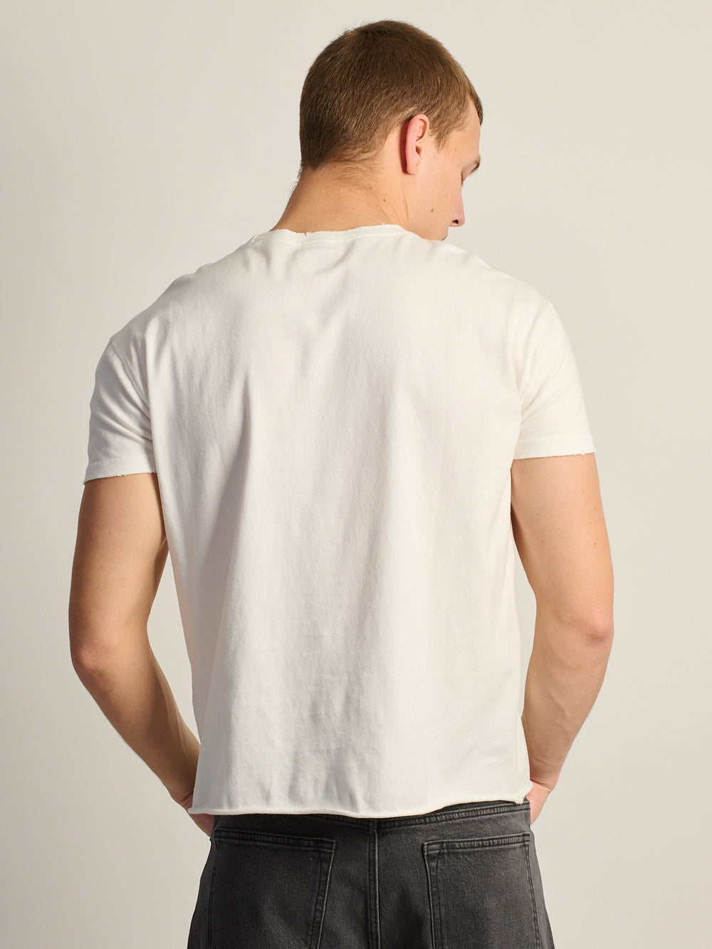 KOLBY SHORT CUT MUSCLE TEE - WHITE