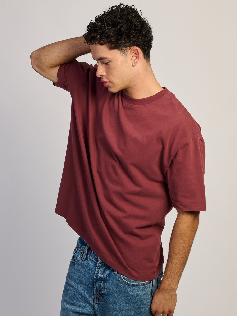 KOLBY PREMIUM HEAVYWEIGHT T-SHIRT - BURGUNDY