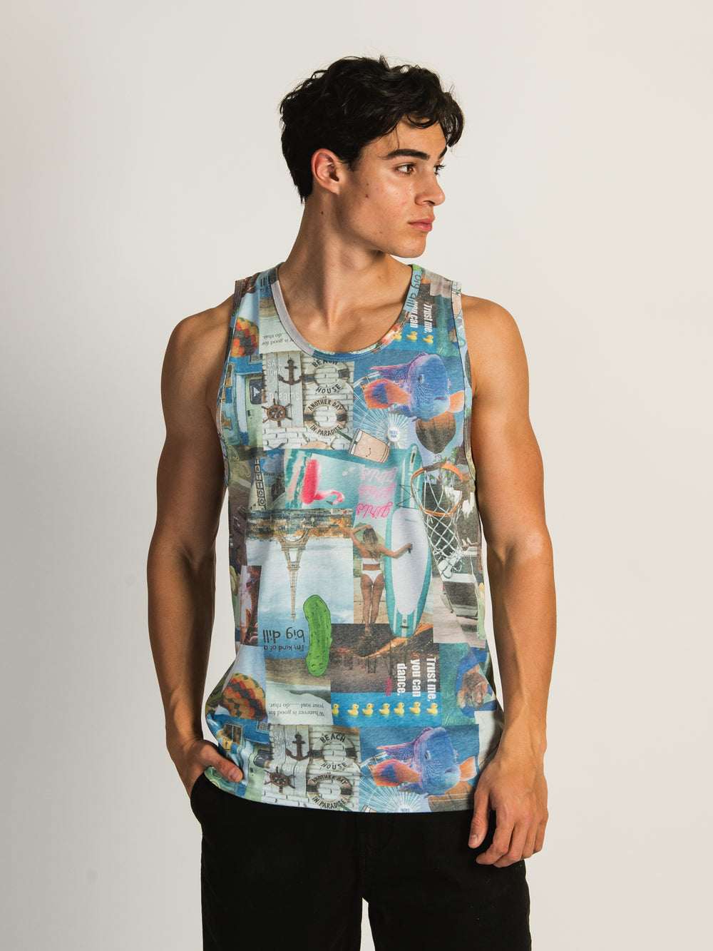 KOLBY MARCO COLLAGE PRINT TANK