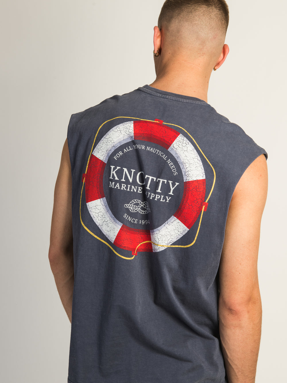 KOLBY GRAPHIC MUSCLE TANK TOP - BLUE
