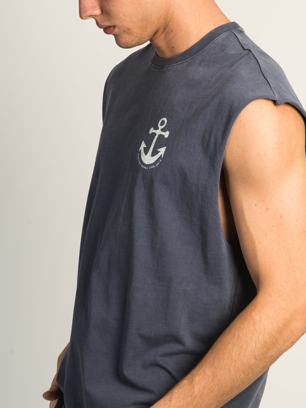 KOLBY GRAPHIC MUSCLE TANK TOP - BLUE