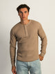 KOLBY WAFFLE HENLEY - BROWN KOLBY - Boathouse USA