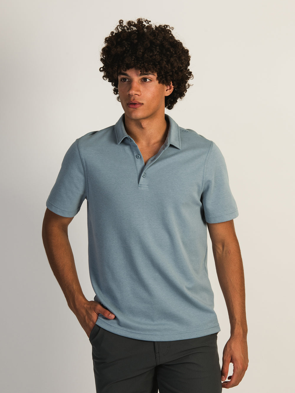 KOLBY KEEP COOL POLO - POWDER BLUE