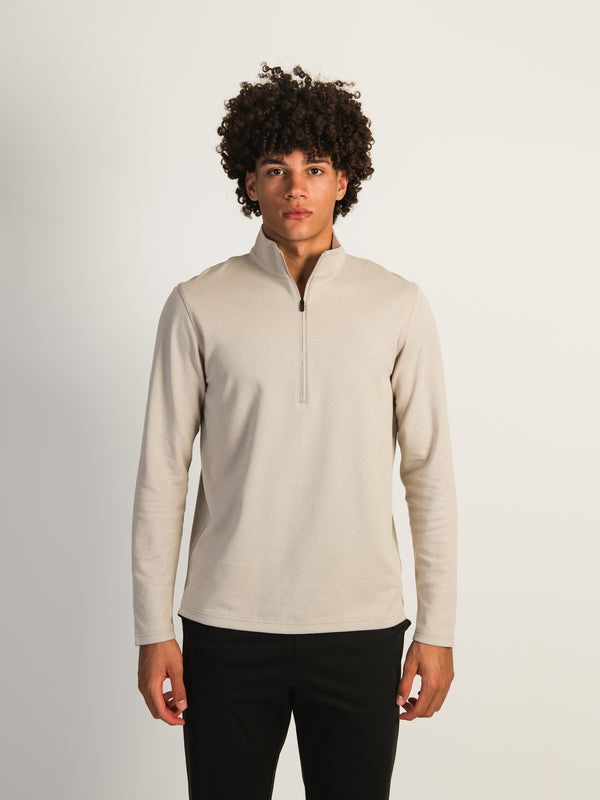 KOLBY KEEP COOL 1/2 ZIP - PEBBLE